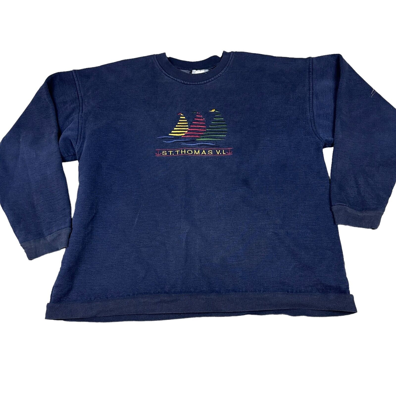 St. Thomas V.I. Navy Crewneck Sweatshirt